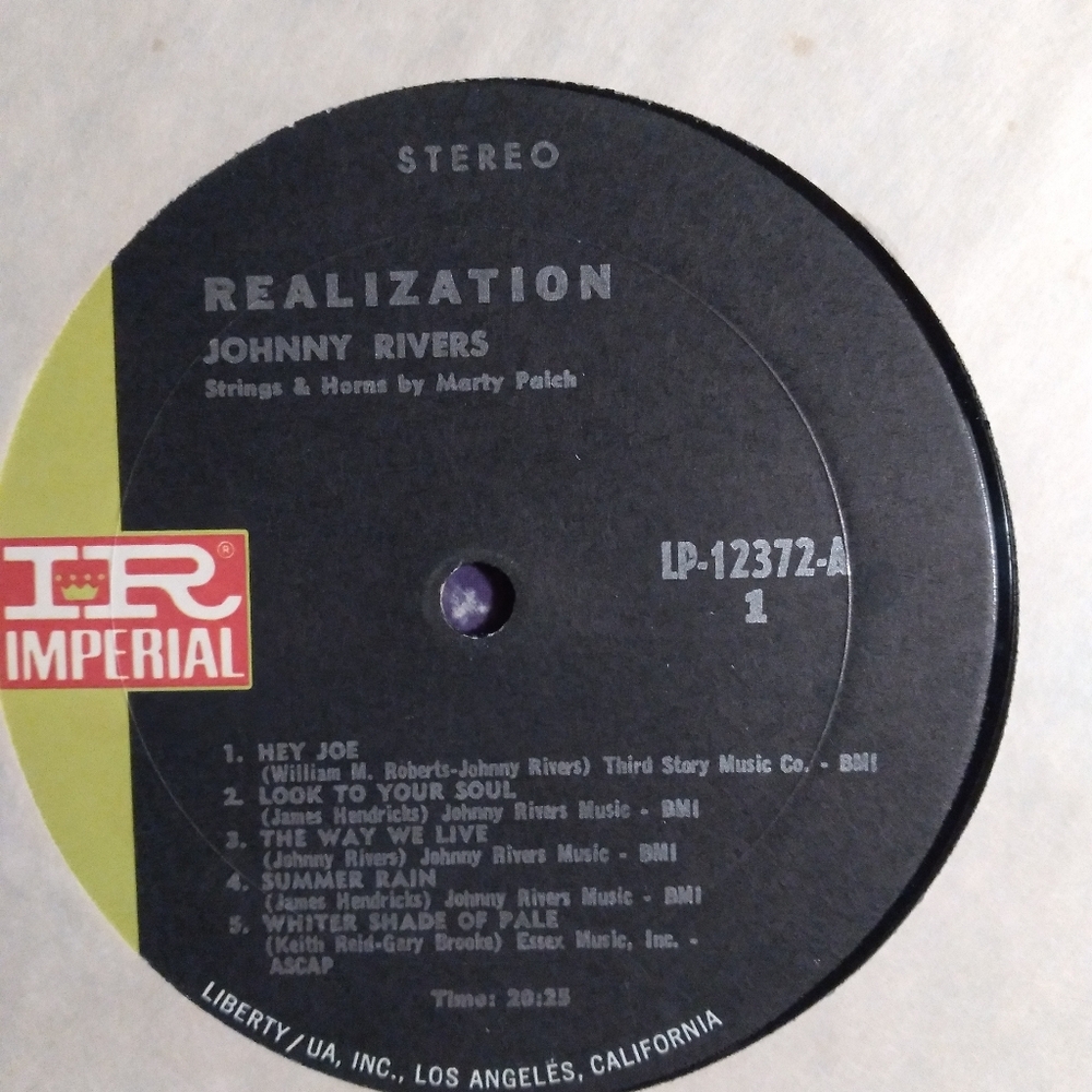 Johnny Rivers Album " Realization" - Picture 6 of 6